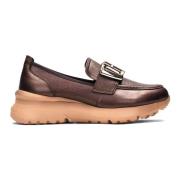 Bruine sport mocassin met kettingdetail Hispanitas , Brown , Dames