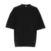 Zwart Katoenmix Oversized T-Shirt Vetements , Black , Heren