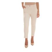 Velvet Chino Broek, Regular Fit Liu Jo , Beige , Dames