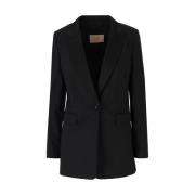 Satijnen Enkelbreasted JAS Twinset , Black , Dames