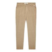 Slim Fit Corduroy Broek Roy Roger's , Brown , Heren