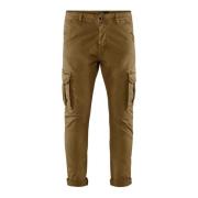 Slim Fit Cargo Broek BomBoogie , Brown , Heren