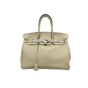 Tweedehands Beige Leren Hermès Birkin Hermès Vintage , Beige , Dames