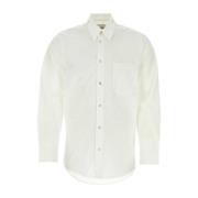 Witte poplin Kabel shirt Nanushka , White , Heren