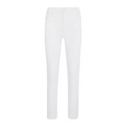 Hoge taille katoenen jeans Kiton , White , Dames