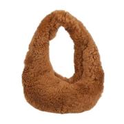 Kameel Faux Fur Schoudertas Anita Bilardi , Brown , Dames