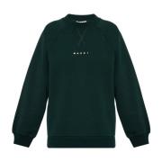 Sweatshirt met logo Marni , Green , Dames