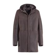 Gewaxte Shearling Parka Gimo's , Green , Heren