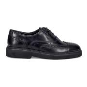 Verfijnde zwarte platte schoenen Sangiorgio , Black , Dames