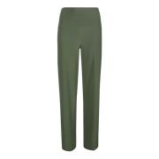 Straight Trousers Norma Kamali , Green , Dames
