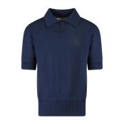 Wollen Polo Sweater Maison Margiela , Blue , Heren