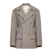 Wollen Blazer, Dubbelrij Knopen, Volledig Gevoerd Maison Margiela , Gr...