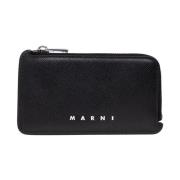 Kaarthouder met logo Marni , Black , Heren