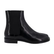 Stijlvolle Leren Chelsea Boots Maison Margiela , Black , Heren