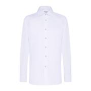 Luxe Katoenen Overhemd Kiton , White , Heren