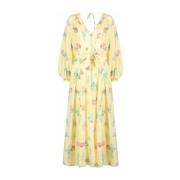 Dag Maxi jurk Forte Forte , Yellow , Dames