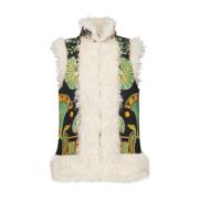 Mouwloze Folk Jacket met Nile Motief La DoubleJ , Multicolor , Dames