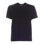 Zwart Geribbeld T-Shirt Comme des Garçons , Black , Heren