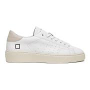 Witte Lage Sneakers van Leer met Geëmbosseerde Details D.a.t.e. , Whit...