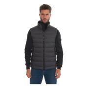 Gewatteerd Gilet met Logo en Trekkoord in de Taille Peuterey , Gray , ...