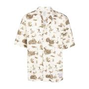 Zavikon Korte Mouw Shirt Woolrich , White , Heren