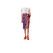 Le Couchant printed wrap skirt Sessun , Purple , Dames