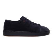 Suede Tennissneaker Santoni , Blue , Heren