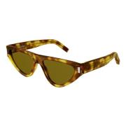 Stijlvolle Sl468-005 zonnebril Saint Laurent , Brown , Dames