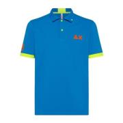 Stijlvolle Turquoise Polo Shirt Sun68 , Blue , Heren