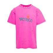 Venice T-Shirt Gebreid in Roze ERL , Pink , Heren