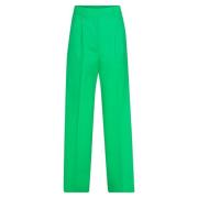 Straight Trousers Msgm , Green , Dames