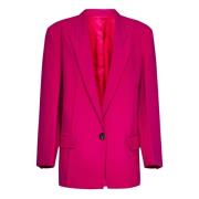 Fuchsia Oversized Blazer The Attico , Pink , Dames