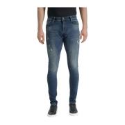 Stijlvolle Skinny Jeans voor Mannen PureWhite , Blue , Heren