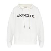 Hoodie met geborduurd logo Moncler , Beige , Dames