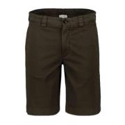 Klassieke Stretch Katoenen Twill Shorts Woolrich , Green , Heren