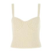 Mouwloze Top met Uitstraling Magda Butrym , Beige , Dames