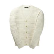 Zachte Gebreide Cardigan met Gebreide Logos Daily Paper , White , Here...