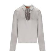 Grijze Satijnen Viscose Blouse Stine Goya , Gray , Dames