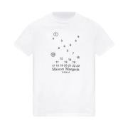 Logo-geborduurd T-shirt Maison Margiela , White , Heren