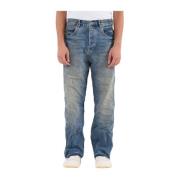 Jeans met volledige zijrits en versleten effect Purple Brand , Blue , ...