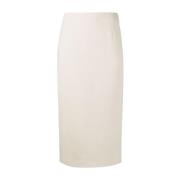 Witte Tweed Boucle Midi Rok Alessandra Rich , White , Dames