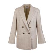 Blazerjas Agnona , Beige , Dames