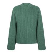 Groene Wool Poly Pullover Jane Lushka , Green , Dames
