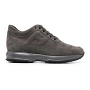 Grijze Suède Sneakers Hogan , Gray , Heren