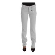 Gray Cotton Slim Fit Bootcut Jeans Costume National , Gray , Dames