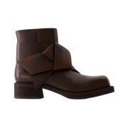 Marron Leren Vierkante Neus Laarzen Acne Studios , Brown , Dames