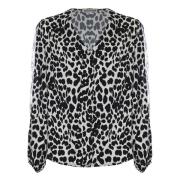 Elegante dierenprint blouse Kocca , Black , Dames