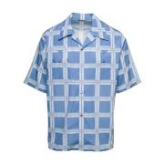 Short Sleeve Shirts Needles , Blue , Heren