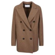 Oversized Wollen Jas met Brede Revers Harris Wharf London , Brown , Da...