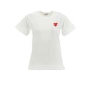 Dames T-Shirt, L W IN Comme des Garçons Play , White , Dames